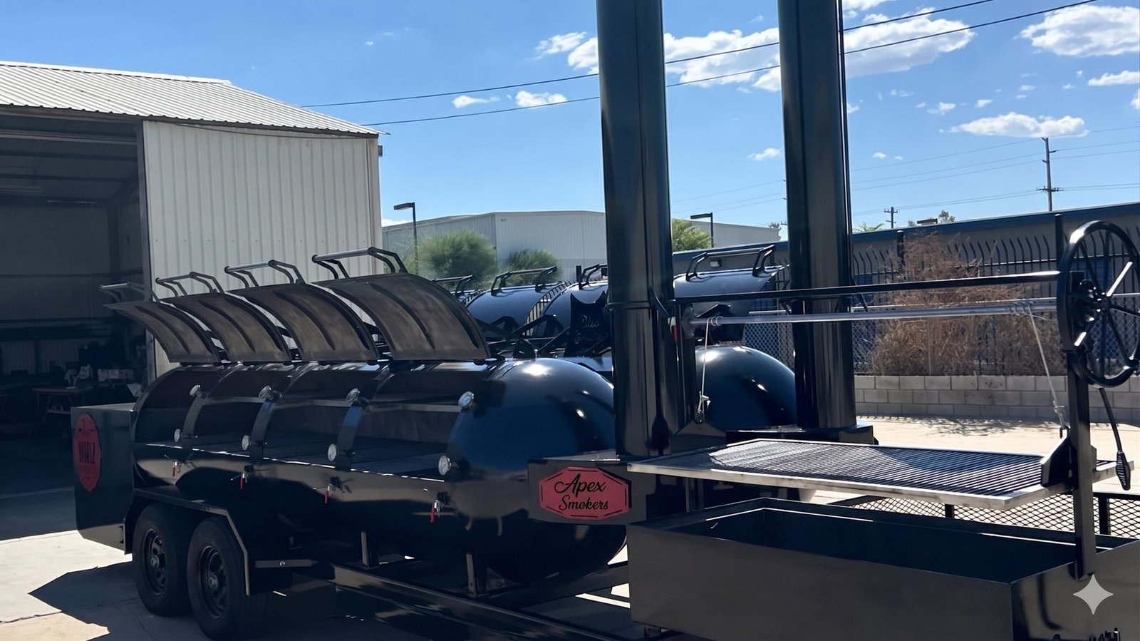 Apex Ultra flagship offset smoker, 2000+ gallons